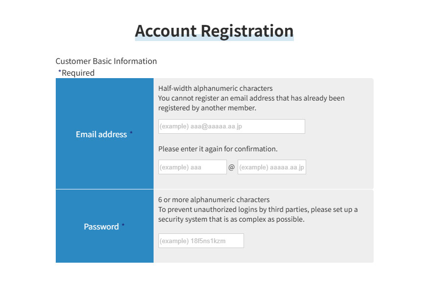 Registration screen image